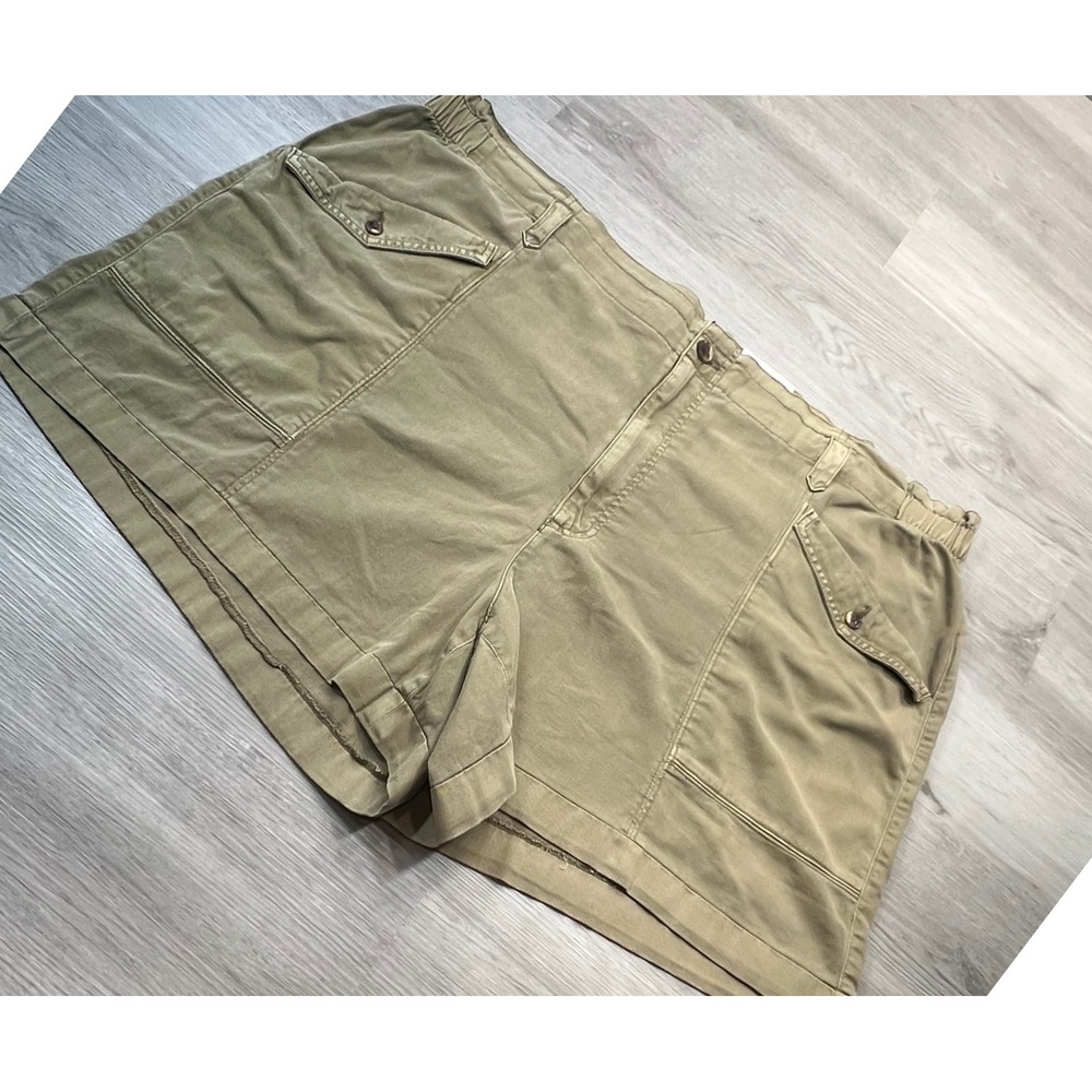 Old Navy Men's Cargo Shorts‎ 3X Elastic Waist Utility Pockets Casual Khaki NWT